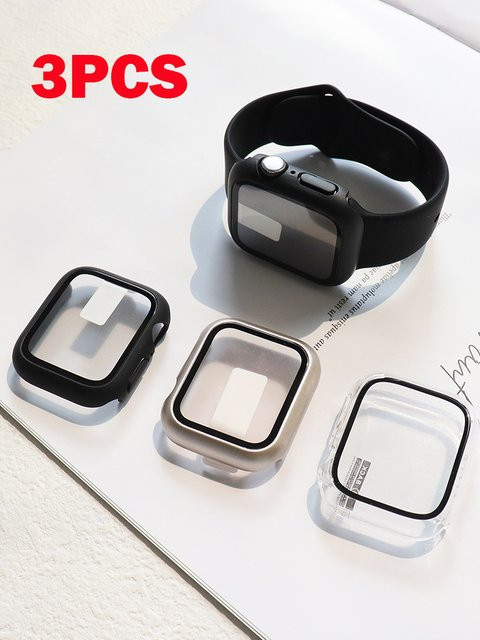 Displayschutzfolie aus gehärtetem Glas für Apple Watch, 3 Stück - Bild 1
