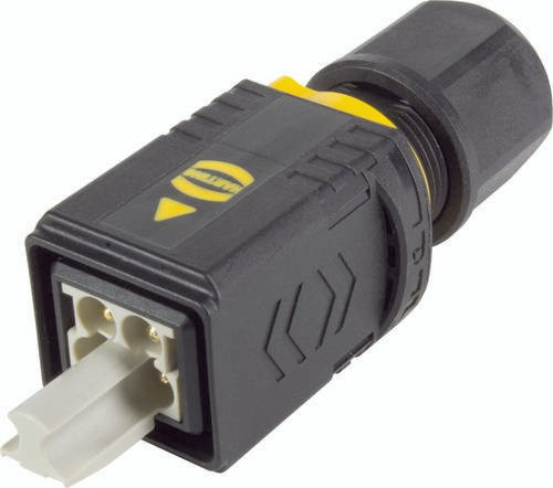 HARTING Steckverbinder-Set 09461454420, 4-polig, Schwarz, Kunststoff - Bild 1