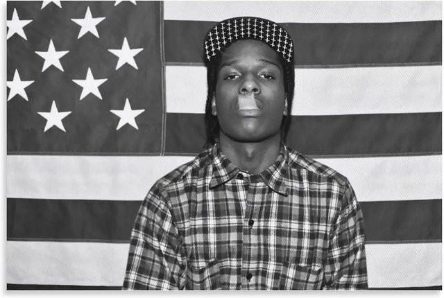 MuseGrove Wanddekor AAP Rocky ASAP Motivationsflagge mit amerikanischem Flaggenmotiv, B/H: 150 x 180 cm, Mehrfarbig - Bild 1