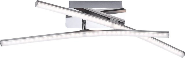 Just Light. LED-Deckenleuchte Simon aus Stahl in Silber, B: 59 cm, T: 51 cm - Bild 1