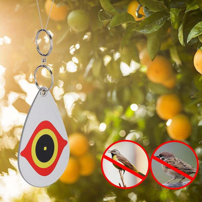 CosyHome 5er Set Reflektierende Vogelabwehr Ornamente mit Auge Muster in Multicolour aus PVC für Garten Balkon und Obstgarten - Bild 5