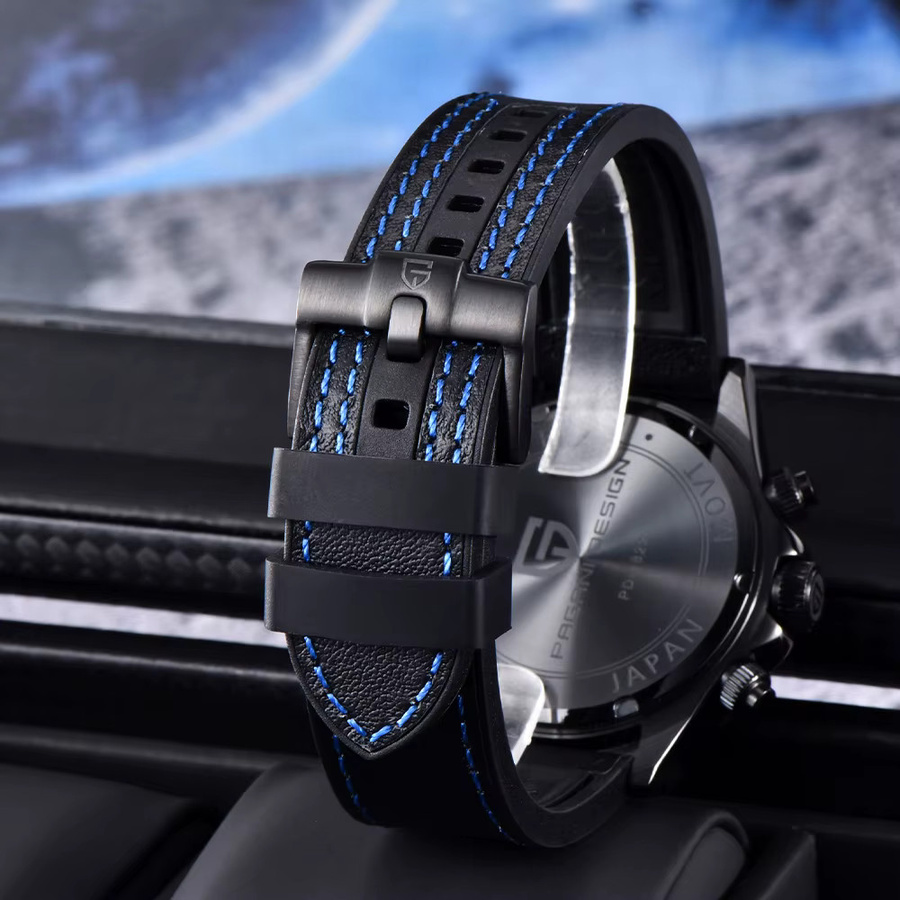 Pagani Design Chronograph, Quarz, Edelstahl, Schwarz, Herren - Bild 3