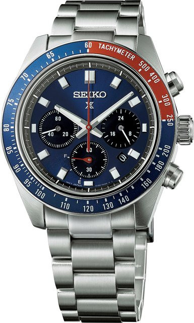 Seiko Chronograph, Solar, Edelstahl, Blau, 41 mm, Herren - Bild 1