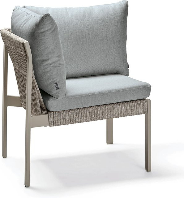 Stern Eckelement Tammo Aluminium in Greige mit Kissenset aus 100% Polyacryl in Granitgrau - Bild 1