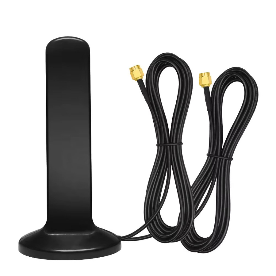 NOWEPOCH 5G LTE 4G Antenne mit 12dBi Gewinn, 2x2 MIMO Omni Paddelantenne, 600-6000MHz, Schwarz, inklusive 2x TS9 Adapter und Magnetfuß - Bild 2