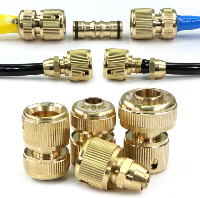 MUCIAKIE Messing Schnellkupplungs-Adapter für Gartenbewässerung, Gold, 16 mm - Bild 1