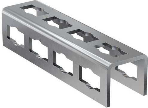 Fischer PFUF OC A4 Schienenverbinder aus Edelstahl in Silber, 6 Stück - Bild 1