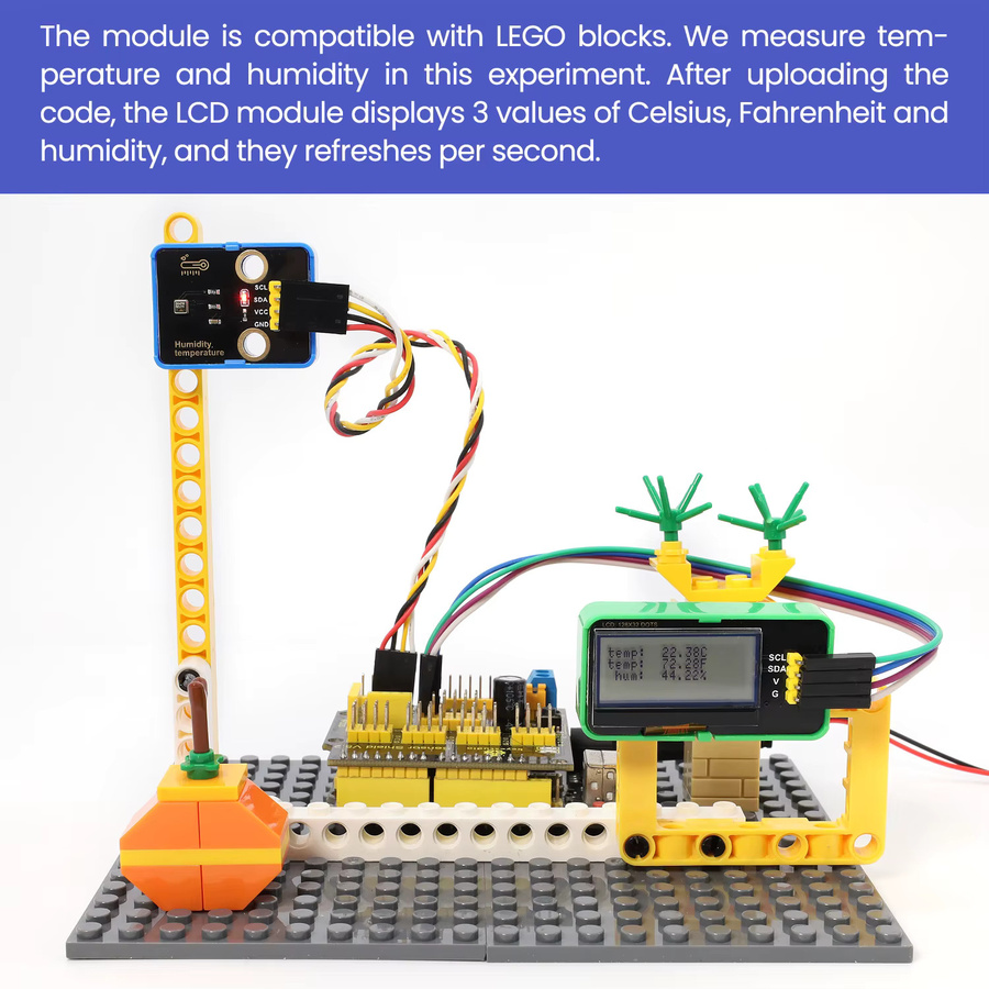 Keyestudio AHT20 Temperatur- und Feuchtigkeitssensor für Arduino und Raspberry Pi sowie Lego DIY elektronische Bausteine - Bild 4