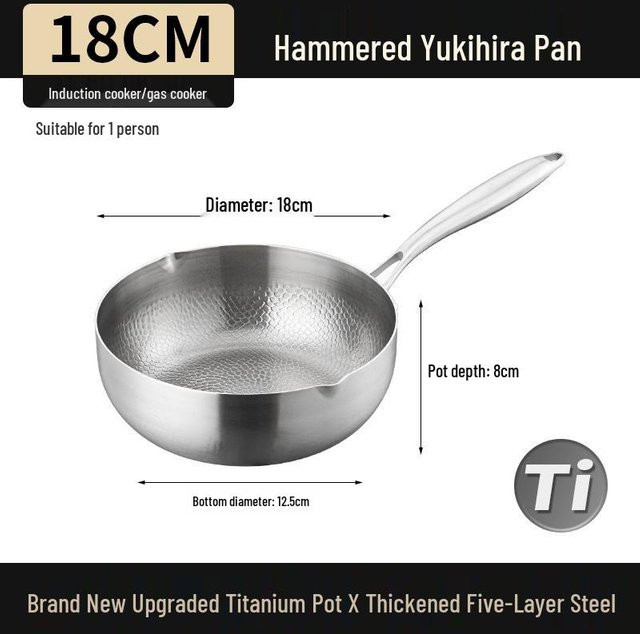 HomeHarmony Titan-Milchtopf aus Edelstahl in Silber, unbeschichtet, induktionsgeeignet, 3,0 l - Bild 1