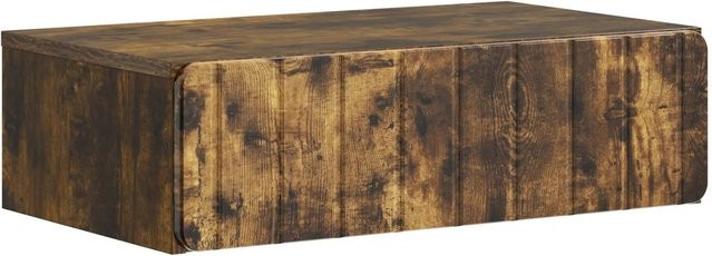 vidaXL Wandmontierter Beistelltisch aus Holzwerkstoff in Eiche Braun, B/T/H: 60,0 x 34,5 x 17,0 cm - Bild 1