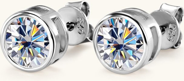 SAY Ohrringe 925 Silber, Zirkonia, 8 mm, Damen