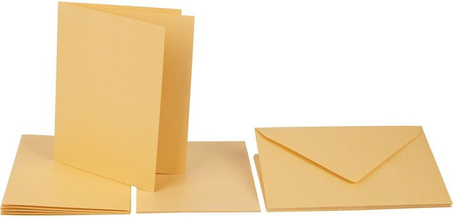 Folia Doppelkarten mit Umschlägen und Einlegeblättern in Gold - Bild 1