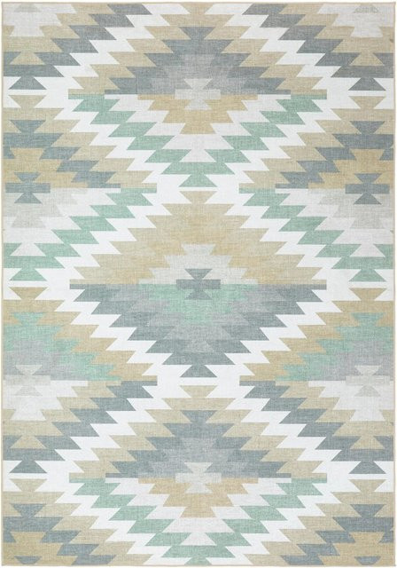 Mömax Flachwebeteppich Esra in Multicolour mit geometrischem Muster, B/T: 230 x 160 cm - Bild 1