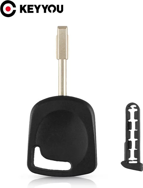 KEYYOU 10er Set Schlüsselhüllen für Ford Focus Mondeo Fiesta Escort KA Transit und Jaguar XJ8, Ersatzgehäuse ohne Chip, Farbe: Schwarz - Bild 1