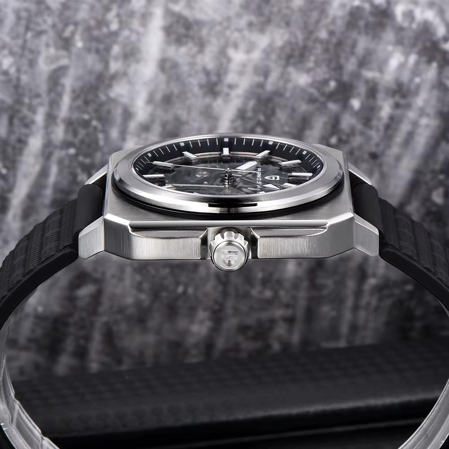 Pagani Designs Armbanduhr, Automatik, Edelstahl, 38 mm, Herren, Schwarz - Bild 4
