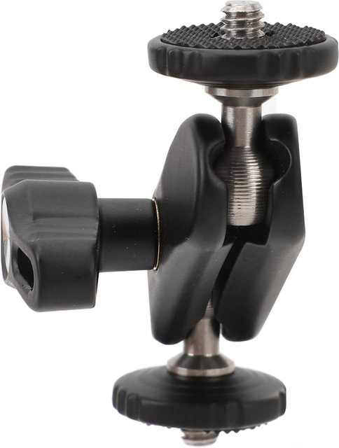 Koogeelife Universal Gelenkarm aus Aluminiumlegierung mit 360 Grad Drehung und Doppelkugel für DSLR und Actionkameras, Schwarz, 14 Zoll - Bild 1