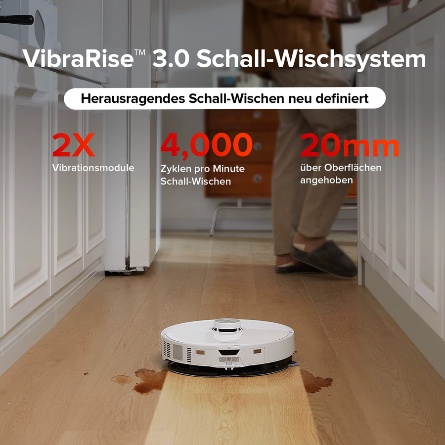 Roborock S8 MaxV Ultra Saugroboter mit Wischfunktion, Weiß, 10.000 Pa Saugkraft, Heißwasser-Moppwäsche und ausziehbarer Seitenbürste, Generalüberholt - Bild 6
