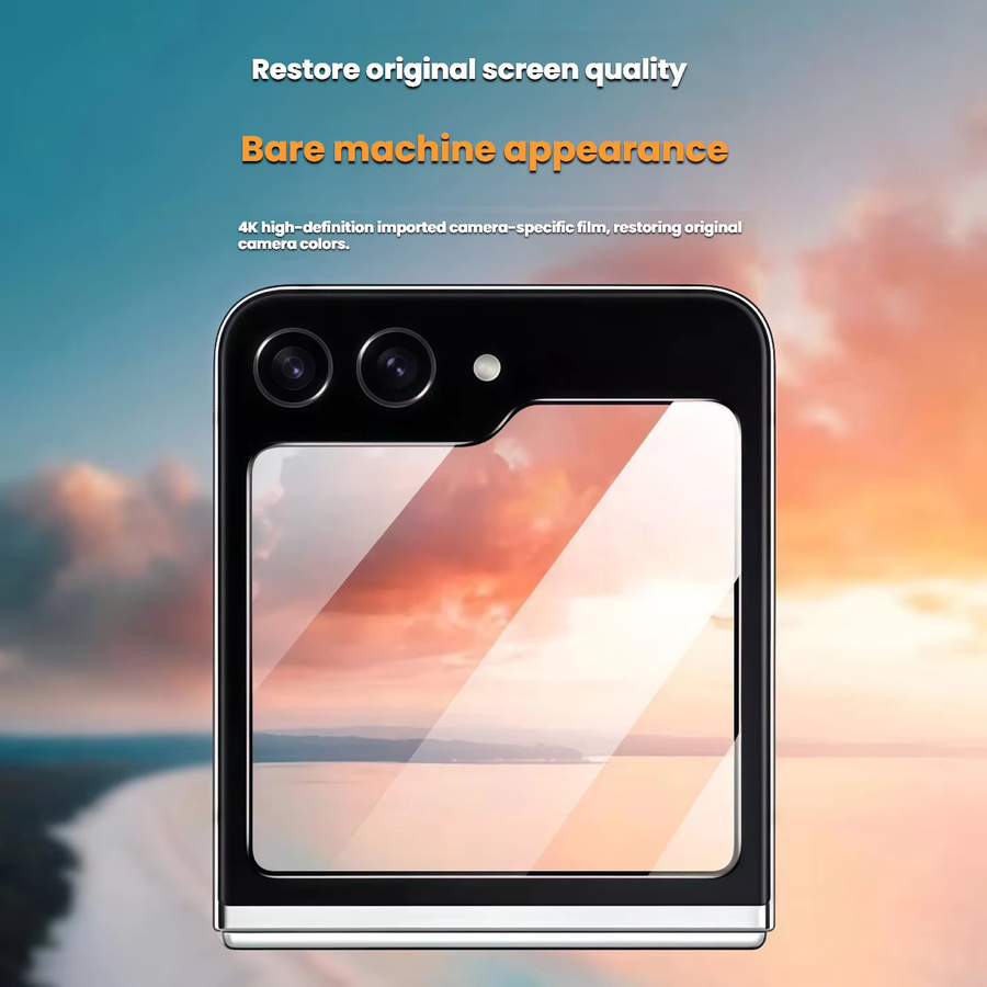 Gehärteter Displayschutz für Samsung Galaxy Z Flip5, Z Flip6, Z Flip7 und Z Flip7 FE in Transparent - Bild 6