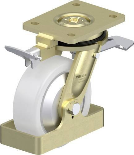 Blickle Schwerlast-Lenkrolle LS-SPO 150K-ST-FA-RI4-FS, Rad-Durchmesser: 150 mm, Tragfähigkeit: 800 kg, Farbe: Weiß, Material: Stahl und Kunststoff, verzinkt - Bild 1