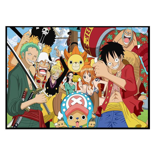One Piece Anime Wandbild Luffy Wanted Fighting Leinwand Kunstdruck für dein Zuhause, B: 40 cm, H: 60 cm, Multicolor - Bild 2