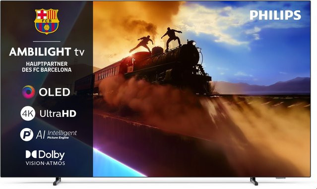Philips 65OLED760 OLED Smart TV mit Ambilight, 4K Ultra HD, 165 cm, Schwarz - Bild 1