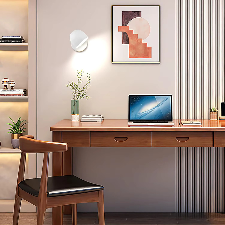 Moderne 12W LED Innen-Wandleuchte in Weiß mit Touch-Dimmfunktion, 3000K Warmweiß und drehbarem Design für Schlafzimmer und Wohnzimmer - Bild 3