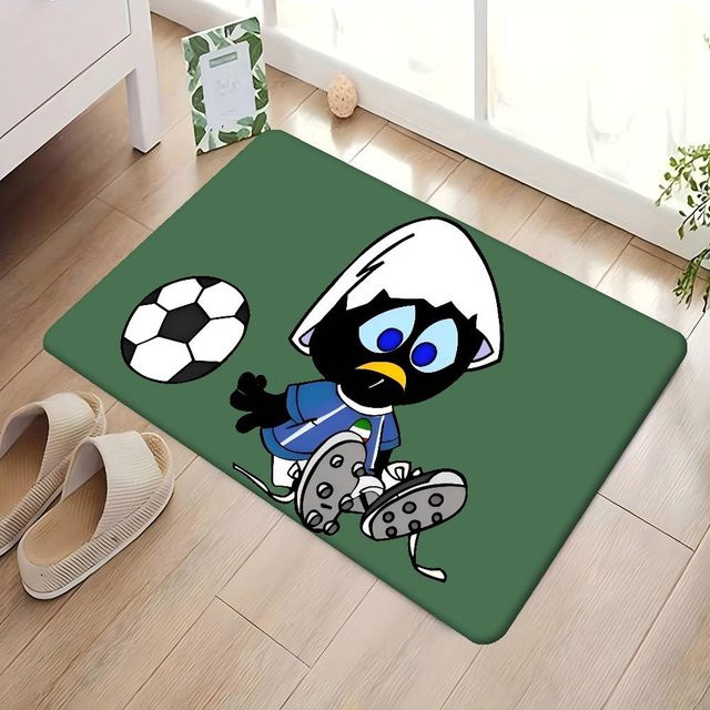 C-Calimero Fußmatte im nordischen Stil, rutschfest und waschbar, Schwarz-Grün, B/T: 60 x 40 cm - Bild 1