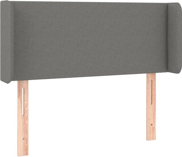 vidaXL LED Kopfteil in Dunkelgrau mit Stoffbezug B/H: 83 x 78/88 cm, Tiefe: 16 cm - Bild 1