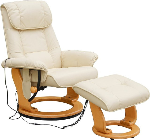 ALPHA Techno Relax Massagesessel Vital mit Hocker in Beige - Bild 1