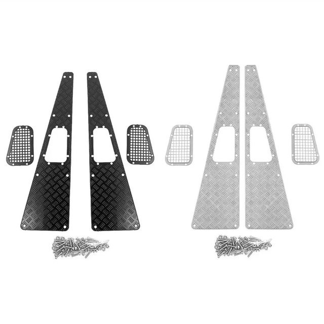 Traxxas TRX-4 Anti-Rutsch-Platten- und Kühlergrill-Set, Metall, 1:10, Grau - Bild 1