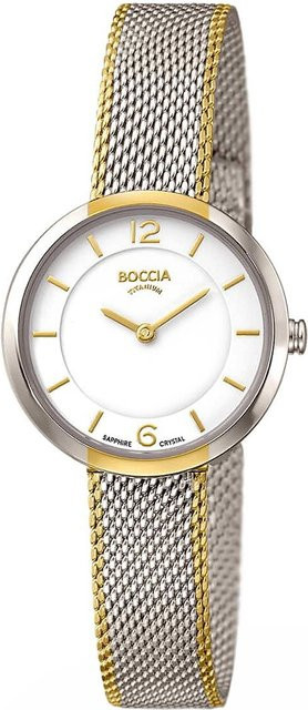 Boccia Damenuhr, Titan, Quarz, 28 mm, Weiß, 5 ATM - Bild 1