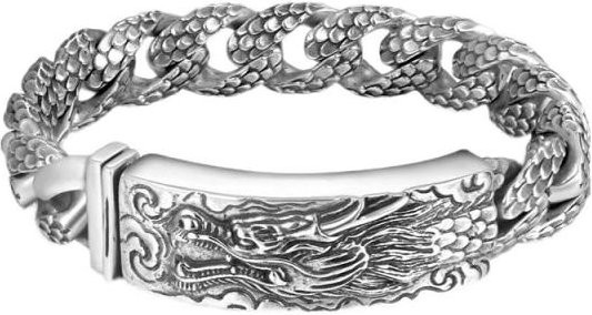 Allbestart Armband Silber, Drachenkopf, Herren, 22cm, grau - Bild 1