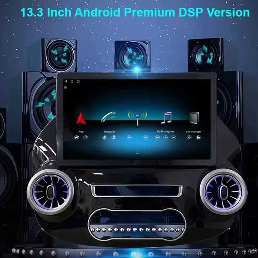 Nevegetor Android Auto Multimedia-Player für Mercedes Vito W447 2014-2022 mit 13 Zoll Display, 5G WiFi, GPS und Bluetooth in Schwarz - Bild 2