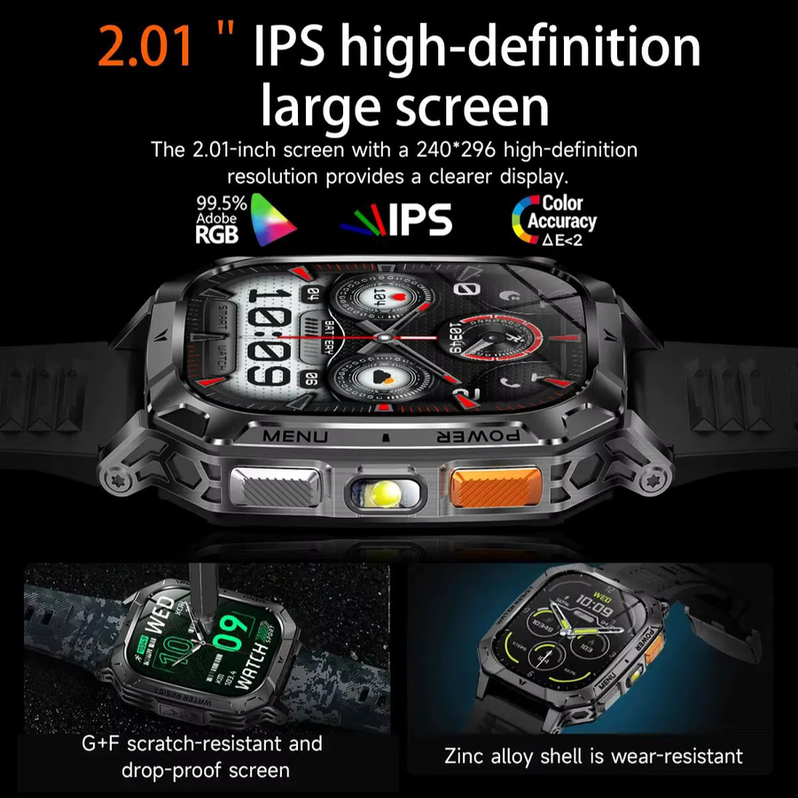 paazomu Smartwatch, Schwarz, Silikon, Herren - Bild 1