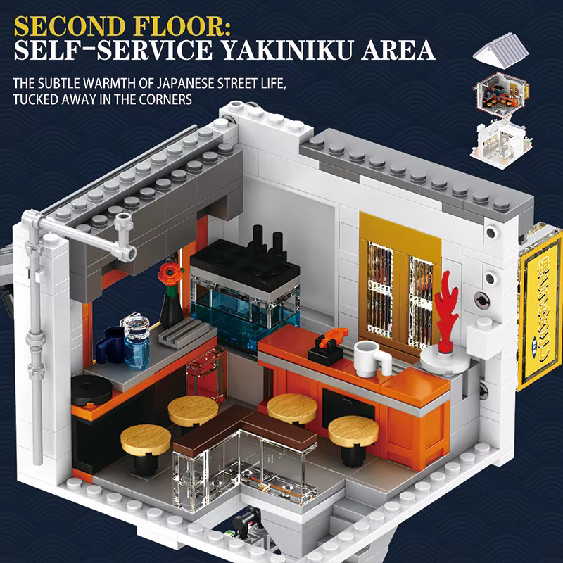 AMAZINGBLOKS BBQ-Kantine, Baukasten, 1389 Teile, mit Beleuchtung, ab 14 Jahren - Bild 5