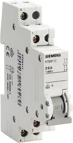 Siemens Ausschalter Grau 1polig 20A 2 Schließer 6mm² 5TE8112 - Bild 1