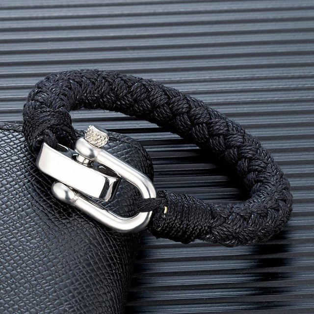 YULIN Armband, Edelstahl, Schwarz, Herren, 19-20cm - Bild 1