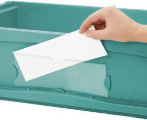 Bito Etikettenabdeckungen KLT-ET2 aus Kunststoff in Türkis B: 21,8 cm, H: 8,0 cm - Bild 1