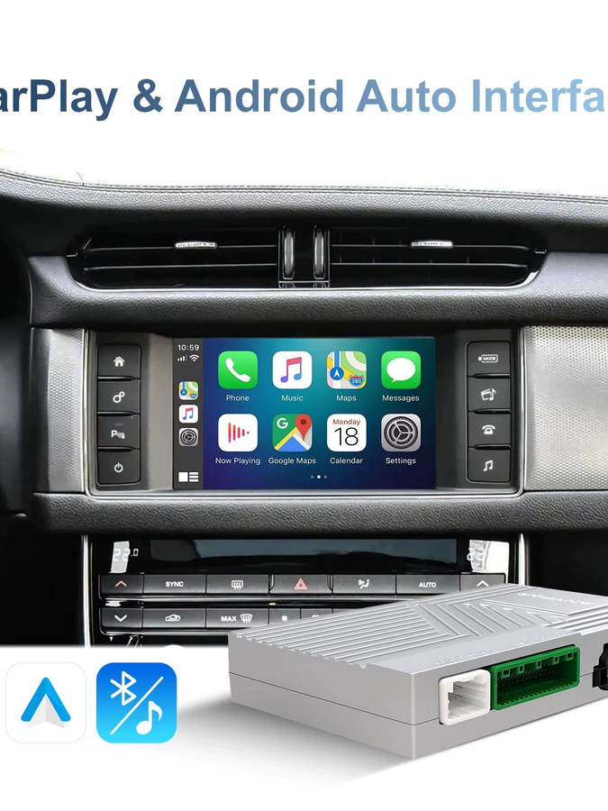 LEXXSON Drahtlose CarPlay und Android Auto Retrofit Kit Decoder Box Schnittstelle für Jaguar XE XFL F-Type F-Pace mit Wi-Fi und Bluetooth - Bild 7