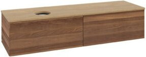 V&B Waschtischunterschrank Antao ohne Frontstruktur in Warm Walnut, B: 160 cm, T: 50 cm - Bild 1