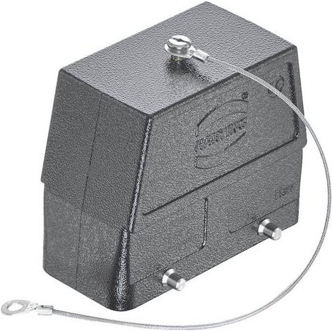 HARTING Tüllengehäuse 09 37 016 0802 09370160802 in Schwarz aus Aluminium - Bild 1