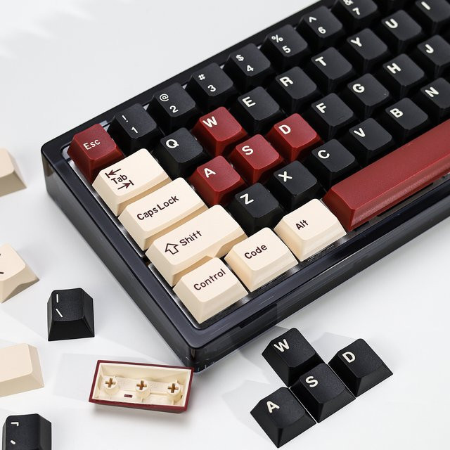 KBDiy Rome-Set Double Shot PBT-Tastenkappen in Jade-Grün mit 174 Tasten im Cherry-Profil für mechanische Tastaturen - Bild 1