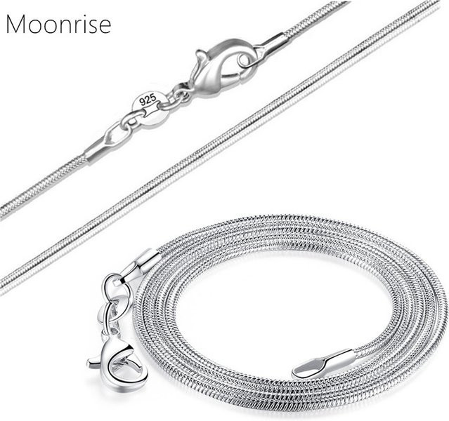Schlangenkette versilbert, 1,2 mm, Unisex - Bild 1