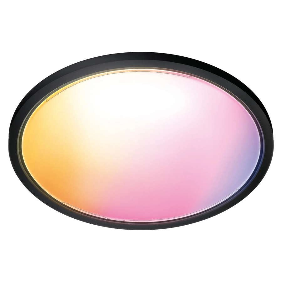 WiZ SuperSlim LED Deckenleuchte Schwarz mit Tunable White und Color, 2450lm - Bild 3