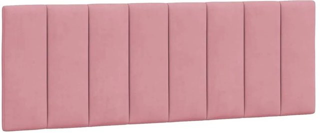 vidaXL Kopfteil-Kissen Hanko Rosa Samt mit Linien-Design, Breite: 140 cm, Höhe: 45 cm, Tiefe: 3 cm - Bild 1