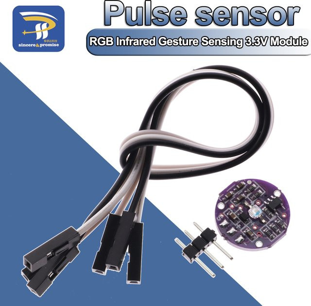 Puls-Herzfrequenz-Sensormodul DC 3,3 V 5 V für Arduino inklusive DIY-Kit zur Bluetooth-Entwicklung - Bild 1