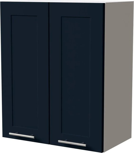 Feldmann-Wohnen Hängeschrank Oslo Küchenschrank Weiß und Indigo Matt mit Soft-Close-Türen, B/T/H: 60 x 32,5 x 72 cm - Bild 1