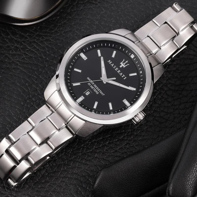 Maserati Herrenuhr Successo, Quarz, Edelstahl, Schwarz, 44 mm, 5 ATM - Bild 5