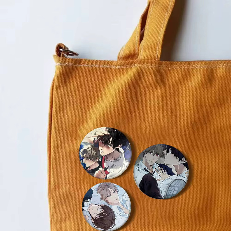 Brosche Emaille-Pin, rund, Cartoon-Stil - Bild 4
