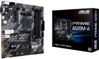 ASUS PRIME A520M-A II/CSM Mainboard mit AMD A520 Chipsatz, Socket AM4, micro ATX, DDR4, USB-C und Gigabit LAN in Schwarz/Grau - Bild 1